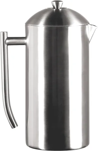 Miniatura 10 de Frieling USA cafetera francesa de acero inoxidable, con paredes dobles, con rejilla doble patentada, pulida, de 36 onzas, Estándar- Pulido, Pulido