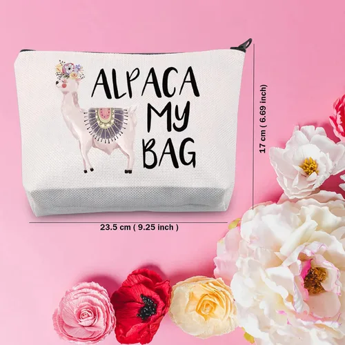 Miniatura 2 de TSOTMO Bolsa de alpaca Regalo de llama Alpaca My Bag Bolsa de maquillaje de viaje Bolsas de aseo para amantes de los animales de llama Alpaca Dueño