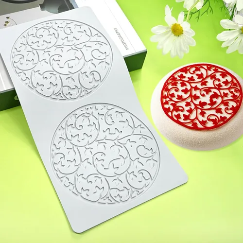 Miniatura 12 de Molde de silicona ahuecado Sugarcraft para decoración de tartas, tapete de encaje para fondant, decoración de pasteles de boda, moldes para hornear