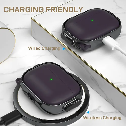 Miniatura 5 de Maxjoy Funda para AirPods Pro de 2ª/1ª generación con cerradura, bonita funda protectora rígida para AirPods Pro 2, funda protectora para AirPod Pro