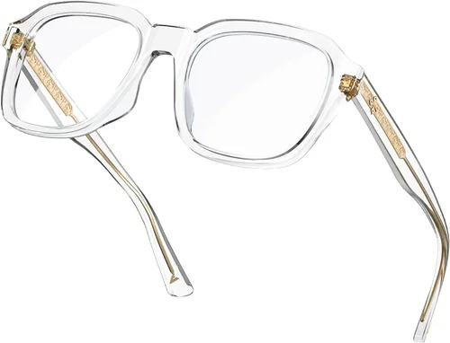 Miniatura 21 de VISOONE Gafas de luz azul de bloqueo con montura cuadrada extragrande de moda para computadora para mujeres y hombres BENNETT Azul Nilo