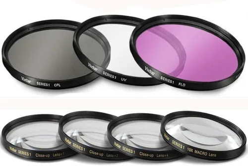 Juego de filtros de 2.165 in 7 piezas para cámara Sony Alpha A7 Series con lente de 1.102-2.756 in, a6600 con lente de 0.709-5.315 in - Incluye kit