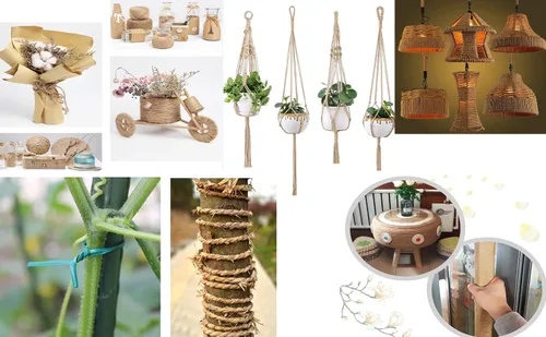 Miniatura 6 de Cuerda de cáñamo de sisal natural de 1/4 de pulgada (6 mm) x 164 pies (50 metros), cuerda gruesa resistente para poste rascador de gatos, árbol