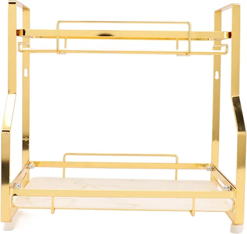 Cryfokt Estante organizador de baño, estante de cocina de hierro, fácil montaje, estante de almacenamiento multiusos, gran capacidad para sala de