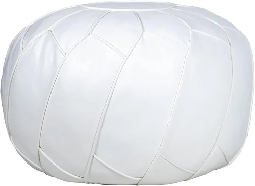 Miniatura 11 de Moderner Puf de piel sintética otomana sin relleno, reposapiés marroquí, cojín para reposapiés, solución de almacenamiento, color marrón natural