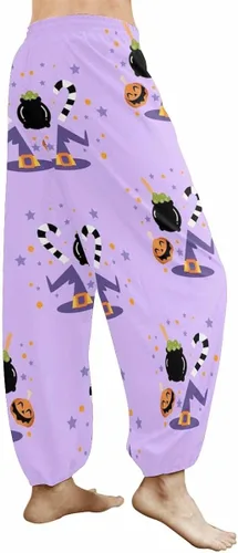 Miniatura 3 de InterestPrint Pantalones cómodos de descanso para mujer, pantalones de harén, ropa de yoga con bolsillos