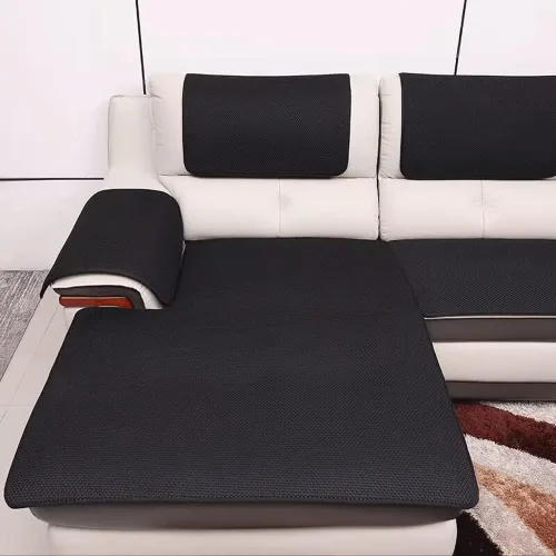 Miniatura 10 de Fundas para sofá de 1, 2, 3, 4 plazas, protectores de sofá contra mascotas y gatos, sofá esquinero en forma de L, manta protectora para sala