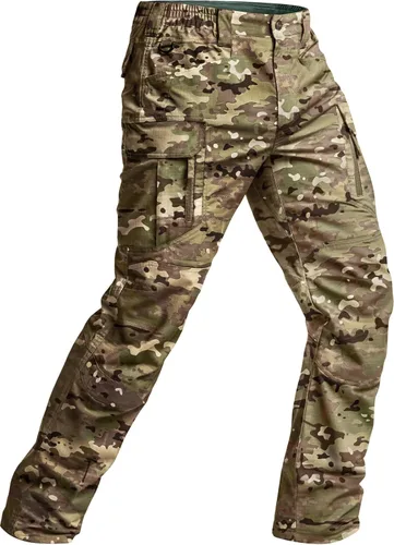 Miniatura 252 de CQR – Pantalones tácticos elásticos tipo cargo para hombre, resistentes al agua, de tela ripstop (antidesgarros), ligeros, ideales para uso diario