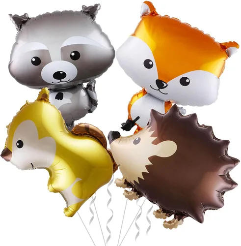 Miniatura 13 de Globos de Jirafa, Elefante, Vida Silvestre, Elefante, Mono, León, Jirafa, Leopardo en Forma de Globos para Decoraciones de Cumpleaños Infantiles