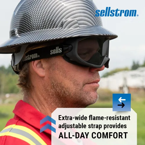 Miniatura 6 de Sellstrom Odyssey II Gafas de seguridad para incendios forestales - Protección ocular antivaho y antiarañazos para hombres y mujeres - Correa FR, se