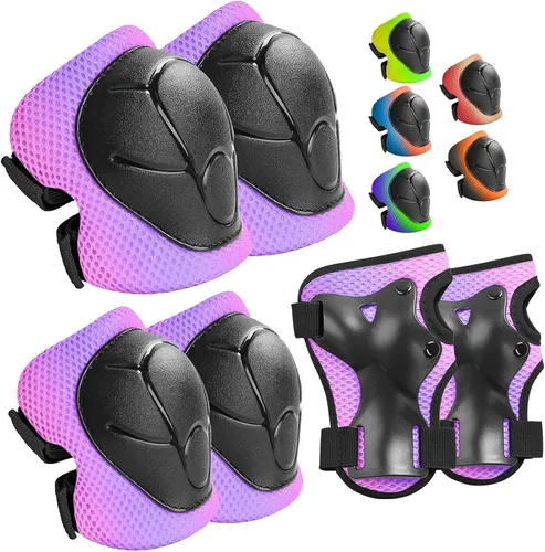 Miniatura 29 de Wemfg - Juego de protección para niños, rodilleras para niños de 3 a 14 años, rodilleras y coderas con protectores de muñeca 3 en 1 para patinaje