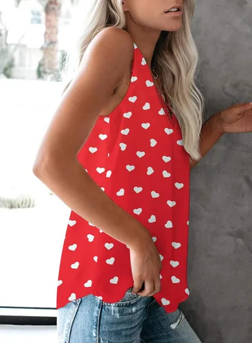 Miniatura 136 de VIISHOW - Camiseta sin mangas, sexy, con cuello en V y bordes de encaje para mujer, camisola de vestir, camisas de gasa, sin mangas, casuales