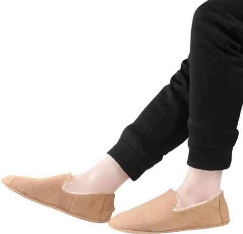 Miniatura 6 de Inicio Zapatillas de hombre Zapatillas Casual de lana mocasín Zapatillas de interior antideslizante Zapatos de casa