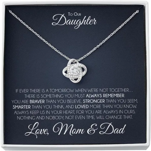Regalo para hija de mamá y papá, collar de madre hija, regalo de hija de papá, a nuestra hija, cumpleaños de hijas, hija adulta, collar de joyería,