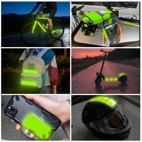 Miniatura 5 de SWRT Cinta Reflectante de 2 Pulgadas X 30 Pies para Exteriores Impermeable DOT-C2 Resistente a la Decoloración Verde Fluorescente Reflectante