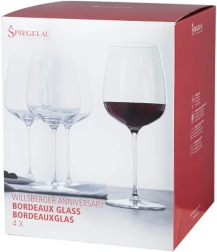 Miniatura 6 de Spiegelau Willsberger - Juego de 4 copas de vino tinto burdeos, cristalería transparente fabricada en Alemania para cena, fiesta de cumpleaños