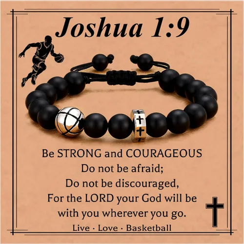 Miniatura 10 de Pulsera de béisbol, baloncesto, fútbol, fútbol y fútbol, para niños, pulsera de cuentas cruzadas, regalos para hijo, nieto, jugadores, fanáticos