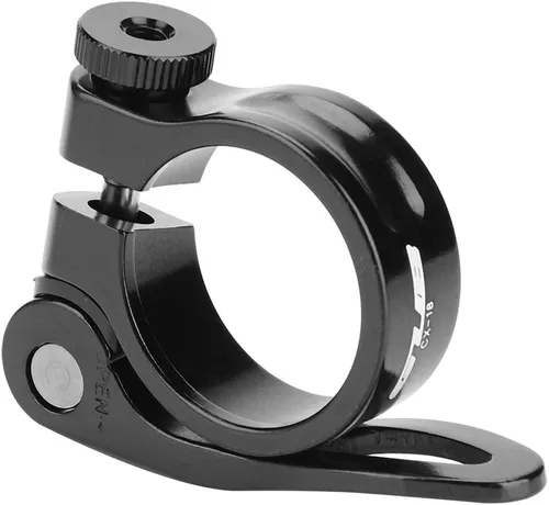 Miniatura 4 de Abrazadera de poste, Clip de tubo de abrazadera de liberación rápida de aleación de aluminio para bicicleta de asiento de 27.2/1.126 in (negro)