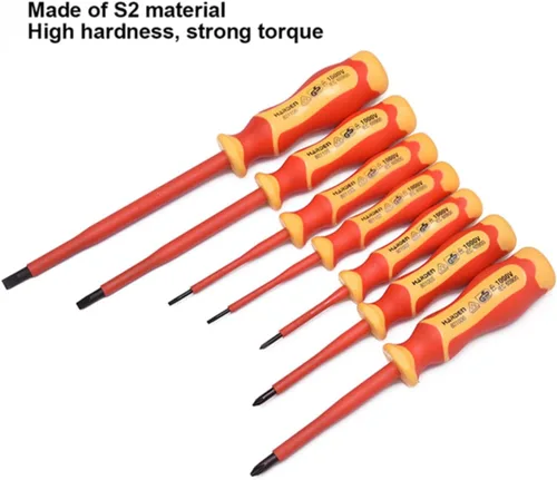 Miniatura 5 de Edward Tools Juego de destornilladores aislados de 8 piezas, destornilladores Phillips de 1000 voltios y ranurados para electricistas, puntas