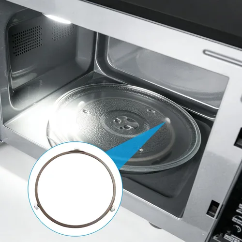 Miniatura 4 de 1 anillo giratorio para microondas, piezas de repuesto de rodillo de bandeja, soporte de bandeja de placa de vidrio, anillo giratorio para horno