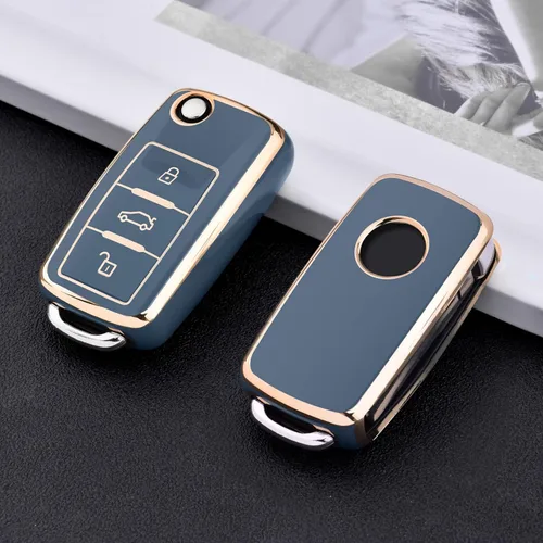 Miniatura 3 de ELOHEI Funda para llavero VW, TPU suave premium de 360 grados, protección completa para VW Volkswagen Jetta Beetle Tiguan Passat Golf MK6 Polo 3