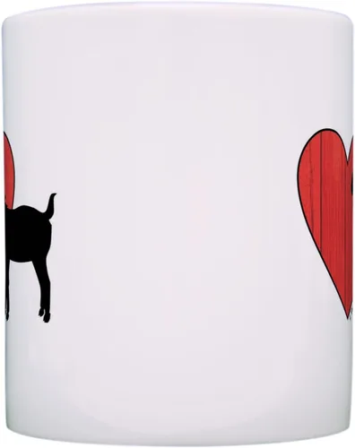 Miniatura 4 de ThisWear Barnyard Farm Animal Goat Love Heart Barn Yard Billy Goat - Taza de café, taza de té, color blanco