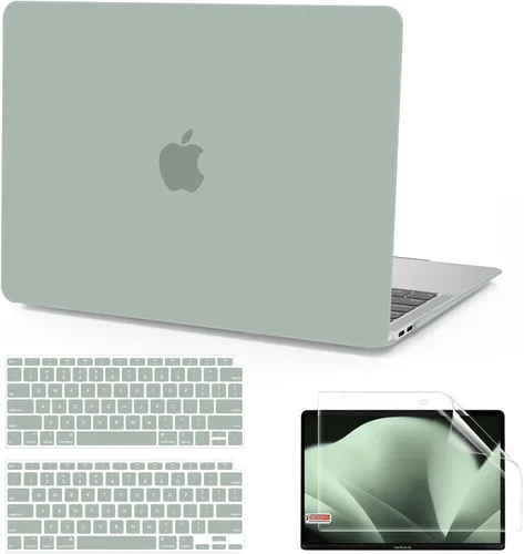 Miniatura 10 de Anban Funda compatible con MacBook Air de 13 pulgadas M1 2022 2021 2020 2019 2018 versión A2337 A2179 A1932 Touch ID, funda rígida de plástico mate