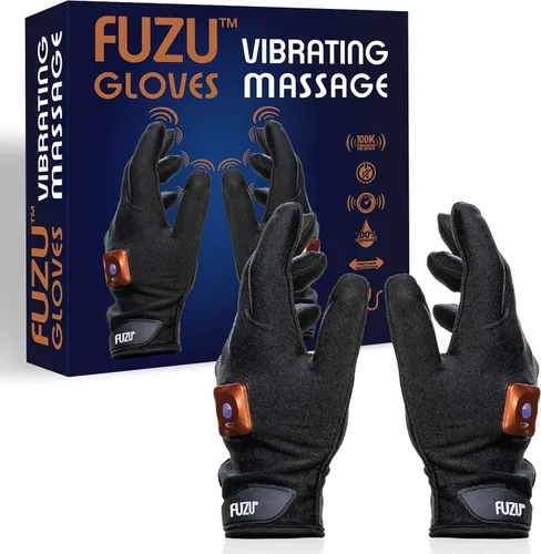Fuzu Guantes de masaje vibratorios utilizados para masajes de parejas, masaje muscular dolorido, espalda, cuello, hombros, piernas, 20 velocidades y