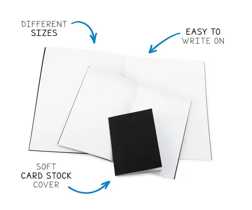 Miniatura 5 de Hygloss Libros en blanco de 4.25 x 5.5 pulgadas, paquete de 24 unidades, tapa blanda de color kraft para dibujar y escribir, libros vacíos