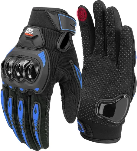 Miniatura 10 de KEMIMOTO - Guantes de motocicleta para hombres/mujeres, guantes de bicicleta de tierra con pantalla táctil y protección contra deslizamientos