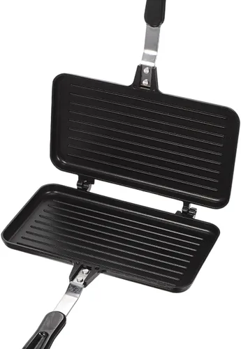 BESTonZON Sartén eléctrica para sándwiches, prensa de panini de doble máquina, máquina omlette, sartén de doble cara para panqueques y panqueques de