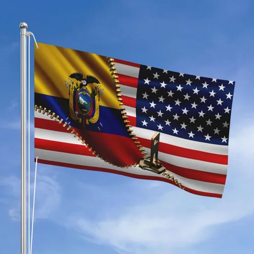 Miniatura 9 de Bandera de Estados Unidos y Colombia Colombiana Banderas para exteriores de 3 x 5 pies, tres capas de tela de costura de doble cara, impresión de 3