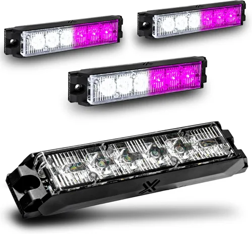Miniatura 74 de LAMPHUS NanoFlare - Luz de advertencia estroboscópica de 5 pulgadas y 6 W, color blanco ámbar, luz de advertencia estroboscópica para parrilla