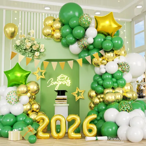Miniatura 15 de Kit de Guirnalda de Globos de Navidad, 108 Piezas Globos Retro Verde Oscuro Rojo Oro Arco con Globos 4D, Globos de Caramelo en Forma de Bastón