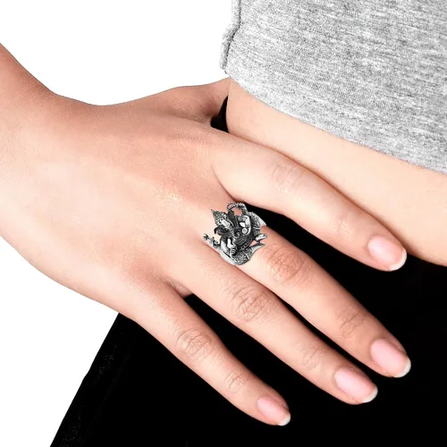 Miniatura 5 de AeraVida - Anillo de plata de ley 925 con figura de Ganesh