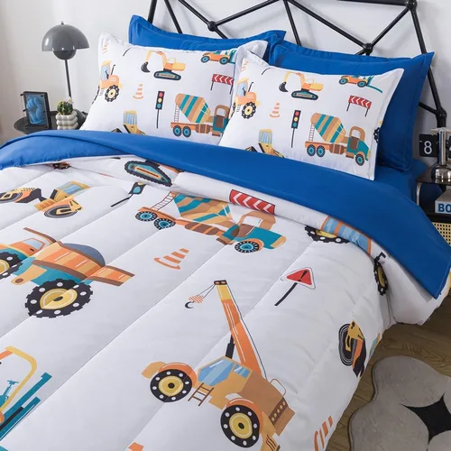Miniatura 10 de Juego de ropa de cama de 5 piezas con lazo rosa para niñas, tamaño individual, ropa de cama Kawaii en una bolsa con sábanas de microfibra suave