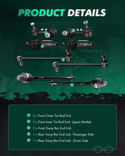 Miniatura 3 de scitoo 8pc delantero y trasero Sway Bar Links interior exterior corbata Rod Ends completo para HONDA CR-V 2007 2008 2009 2010 2011