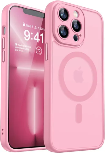 Miniatura 65 de CANSHN Funda magnética compatible con iPhone 17 Pro, mejorada [protección completa de la cámara] [compatible con Magsafe] [mate translúcido] funda