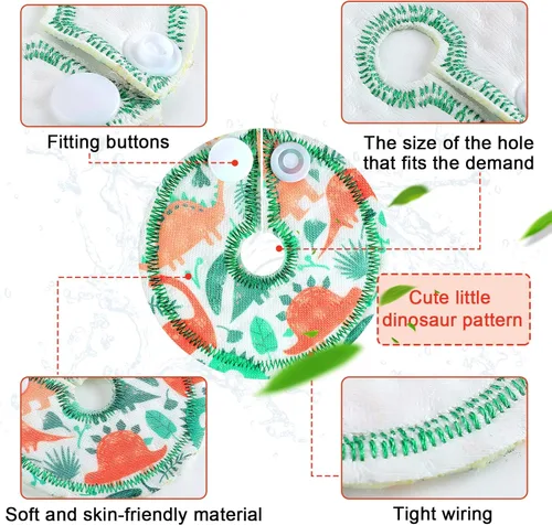 Miniatura 4 de Breling Paquete de 24 almohadillas de algodón para apoyo de alimentación, suministros de almohadillas de alimentación en forma de G para botones