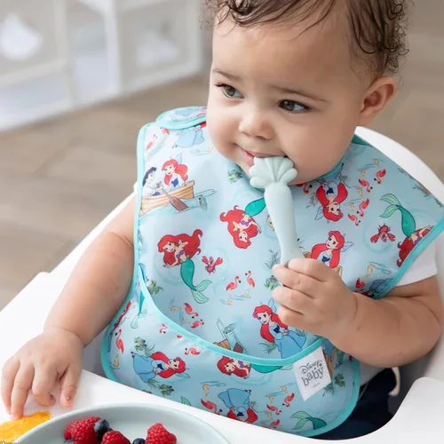 Miniatura 3 de Bumkins Disney - Juego de platos y cucharas para bebés y niños pequeños, plato de silicona para bebés y niños, destete LED, suministros