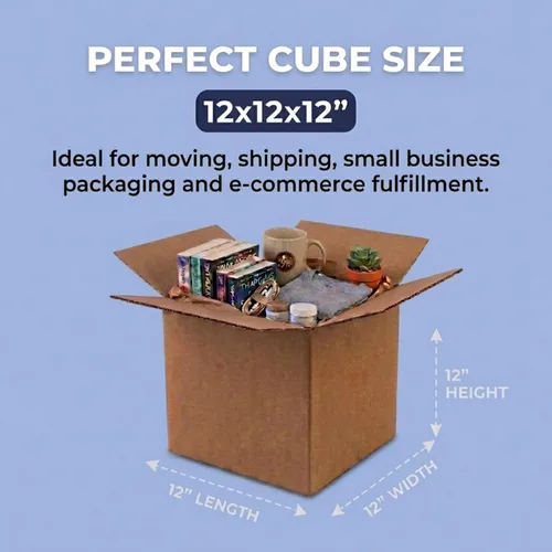 Miniatura 2 de BOX USA Cajas de envío pequeñas de 30,5 cm x 30,5 cm x 30,5 cm Paquete de 25 - Caja de cartón corrugado para mudanza, envío, embalaje, envasado