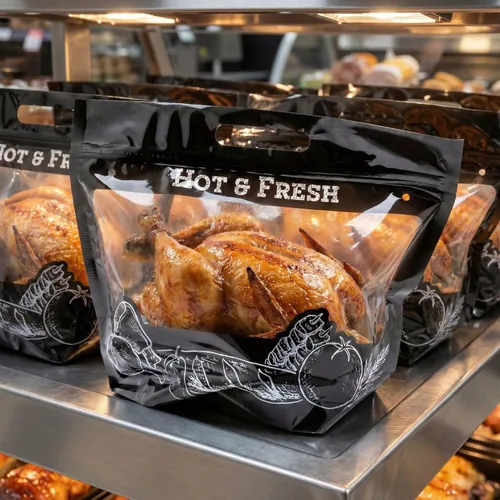 Miniatura 3 de Restaurantware - Bolsas de plástico para entrega de alimentos de 12.7 x 5.7 x 10.4 pulgadas, bolsas calientes para entrega de alimentos, ventana
