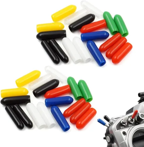 36 piezas de cubiertas de interruptor transmisor RC tapa antideslizante de goma colorida para Radiomaster TX16s Jumper T16 T18 FrSky X9D QX7 Flysky