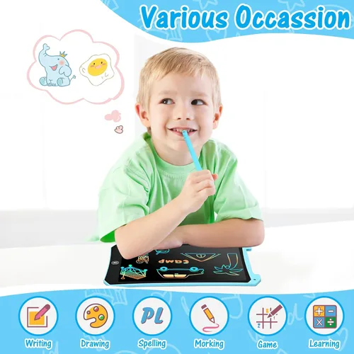 Miniatura 8 de EooCoo Juguetes para niños pequeños, regalos para niños, tableta de escritura LCD de 10 pulgadas, bloc de dibujo, libros para colorear sin desorden