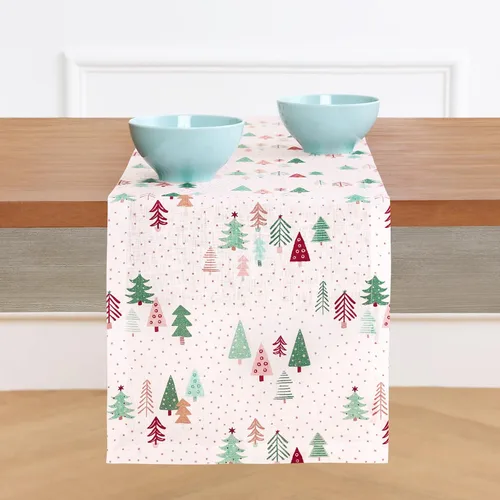 Miniatura 13 de Solino Home Camino de mesa con estampado floral rosa de 36 pulgadas, camino de mesa de lino 100% puro de 14 x 36 pulgadas para primavera, verano