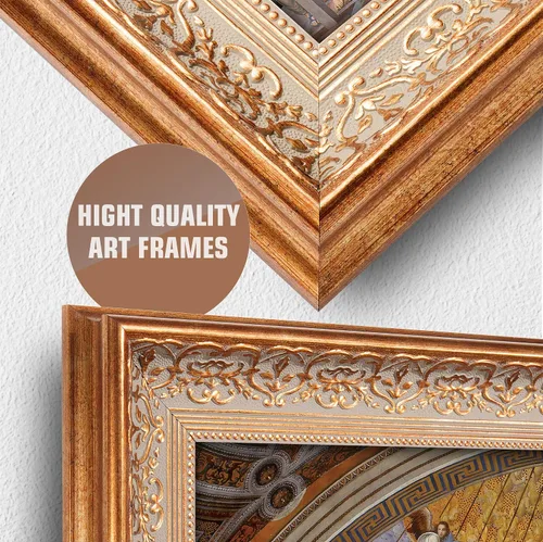 Miniatura 607 de A&T ARTWORK Campo de trigo con cipreses de Van Gogh Las reproducciones de arte clásico mundial, impresiones en lienzo giclée para decoración