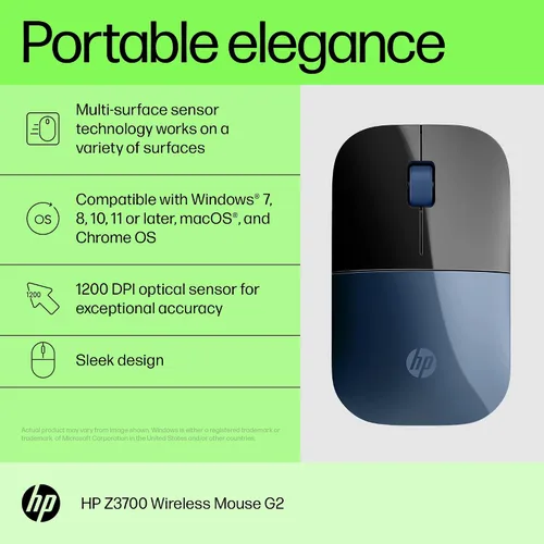Miniatura 4 de Ratón inalámbrico azul HP Z3700