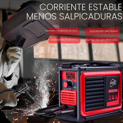 Miniatura 2 de Máquina de Soldadura, Máquina Soldadora MMA-250A 110V Mejorada, Soldadora de Electrodo Portátil IGBT con Pantalla Digital LCD, Soldadora de Arco