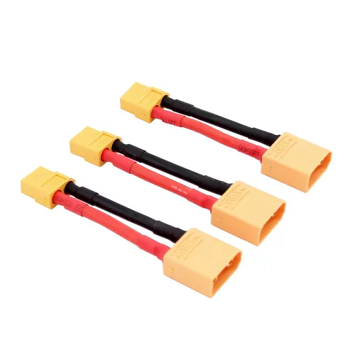 Adaptador convertidor de conector XT90 macho a XT60 hembra con cable de 12 awg de 1.96 pulgadas y 2.0 in (paquete de 3)