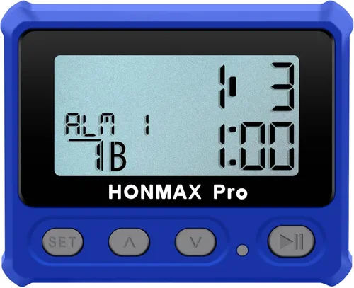 Miniatura 3 de HONMAX Temporizador de intervalo profesional 8100 y cronómetro, retroiluminación, carga USB-C, reloj (azul)